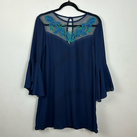 City Studio Womens Bell Sleeve A-line Dress Sz M - Picture 11 of 13